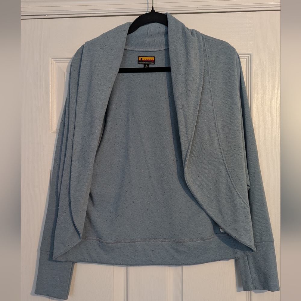 Light Blue Open Front Cardigan